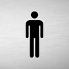 Kép 1/2 - Piktogram - férfi WC - négyszögletes, gravírozott