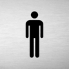 Kép 1/2 - Piktogram - férfi WC - négyszögletes, gravírozott