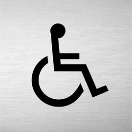 Piktogram - akadálymentes WC - négyszögletes - gravírozott