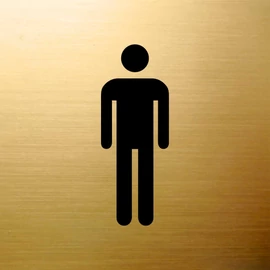 Piktogram - férfi WC - négyszögletes, fóliázott