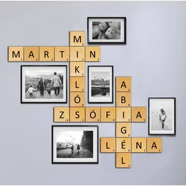 Scrabble fali dekoráció