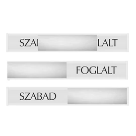 Szabad-foglalt jelzés tárgyalóra - alu-ezüst