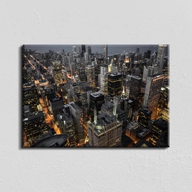 Vászonkép - éjszakai metropolisz - 40x60 cm