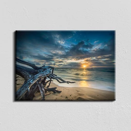 Vászonkép - tengerparti naplemente - 40x60 cm