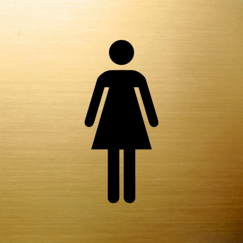 Piktogram - női WC - négyszögletes, fóliázott