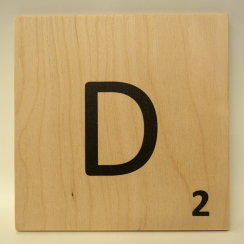 Scrabble fali D betű